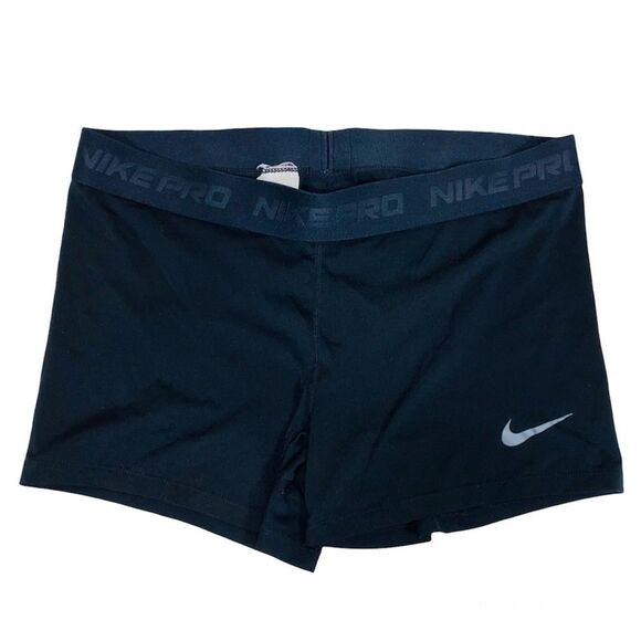 Nike pro athletic shorts black womens large spandex running - Picture 1 of 14